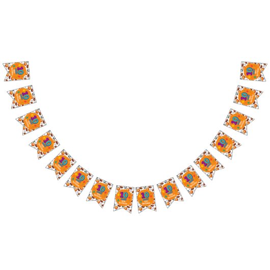 Bannière À Fanions Custom 10e Anniversaire Thème sportif (Tout)