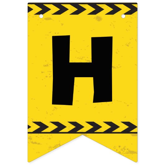 Bannière À Fanions Custom Construction Kids 5e fête d'anniversaire (Premier drapeau)