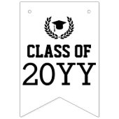 Bannière À Fanions Custom Modern Hello Graduate Photo Graduate Gradua (Premier drapeau)