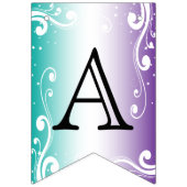 Bannière À Fanions Customisez votre propre - Turquoise & pourpre (Deuxième drapeau)