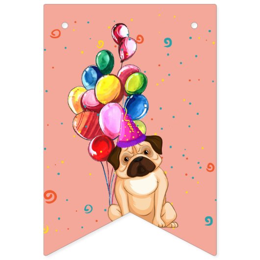 Bannière À Fanions Cute Chien Chiot Puppy Theme Fête d'Anniversaire d (Premier drapeau)