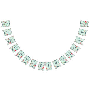 Bannière À Fanions Cute Dinosaur bleu garçon fête d'anniversaire moti