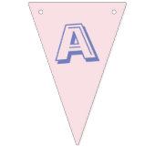 Bannière À Fanions Cute Girly Pastel Cupcake Rose Joyeux Anniversaire (Troisième drapeau)