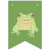 Bannière À Fanions Cute Green Tree Frog - image unique. (Premier drapeau)