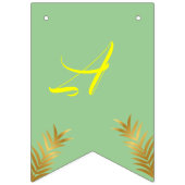 Bannière À Fanions Cute Hamster Green à thème Fête d'anniversaire des (Troisième drapeau)