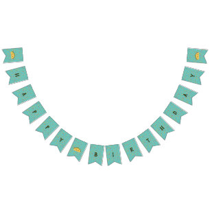 Bannière À Fanions Cute Kawaii Taco Joyeux anniversaire