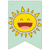 Bannière À Fanions Cute Little Rainbow Sunshine Bonne fête d'annivers (Premier drapeau)