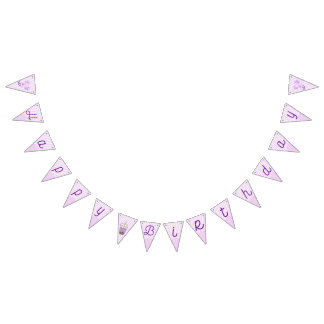 Bannière À Fanions Cute Purple Axolotl Boba Anniversaire de enfant de