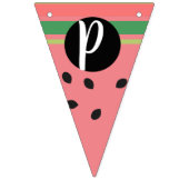 Bannière À Fanions Cute Watermelon Joyeux premier anniversaire  (Troisième drapeau)