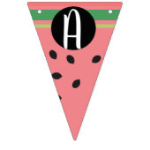 Bannière À Fanions Cute Watermelon Joyeux premier anniversaire  (Deuxième drapeau)