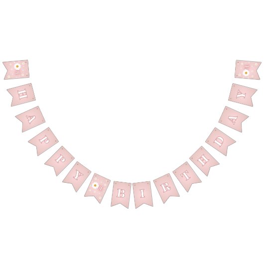 Bannière À Fanions Daisy 1st Birthday (Tout)