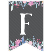 Bannière À Fanions De Miss à Mrs Banner, Floral (Premier drapeau)