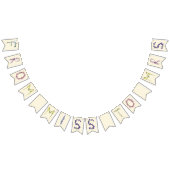 Bannière À Fanions De miss à mrs - floral boho (Tout)