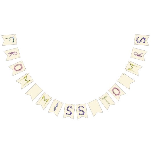 Bannière À Fanions De miss à mrs - floral boho (Tout)