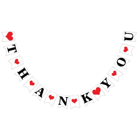 BANNIÈRE À FANIONS DÉCOR DE SIGNE DE MARIAGE DE ❤ DE MERCI (Tout)