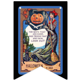 Bannière À Fanions Décor Halloween vintage, Jolie Halloween