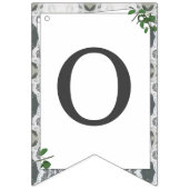 Bannière À Fanions Dentelle blanche et Feuilles Roses (Deuxième drapeau)