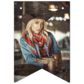 Bannière À Fanions Dernière chevauchée pour la mariée en rouge rouill (Deuxième drapeau)