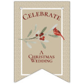 Bannière À Fanions Des hivers simples avec cardinal | Célébrer l'amou (Premier drapeau)