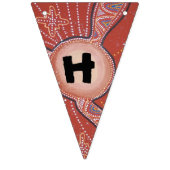 Bannière À Fanions Desert Sun Aboriginal Art Bunting (Premier drapeau)