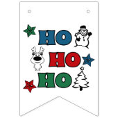 Bannière À Fanions Design de Noël Ho-Ho-Ho (Premier drapeau)