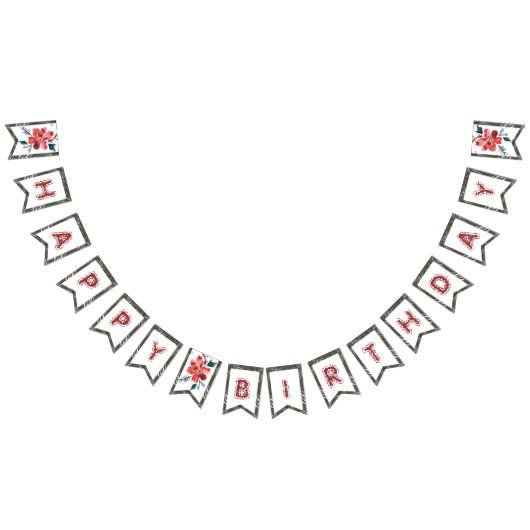Bannière À Fanions Design floral (Tout)