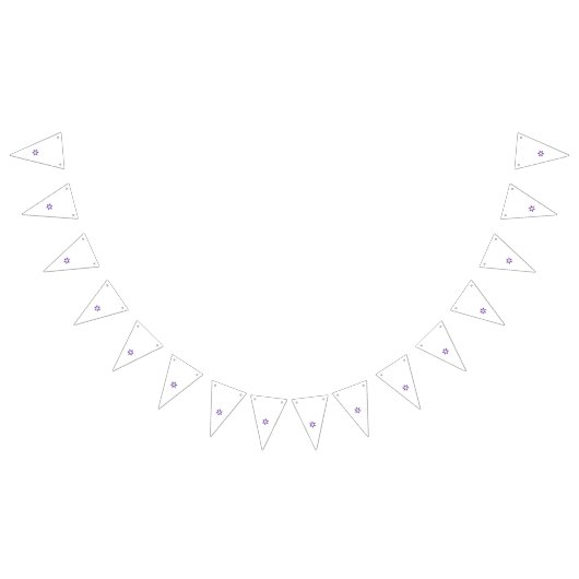 Bannière À Fanions Dessin de mandala floral stylisé violet sur un fon (Tout)