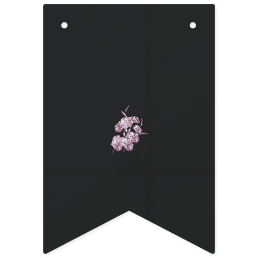 Bannière À Fanions dessin d'un plante aux fleurs violettes (Premier drapeau)