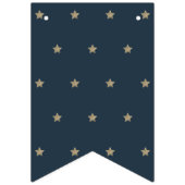 Bannière À Fanions Deux Moon Navy Blue Boy 2e anniversaire (Deuxième drapeau)