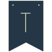 Bannière À Fanions Deux Moon Navy Blue Boy 2e anniversaire (Troisième drapeau)