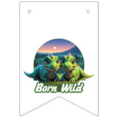 Bannière À Fanions Deux petits dinos (Deuxième drapeau)