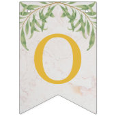 Bannière À Fanions Dieu Béni 6 Lettres Foliage Or Baptême Communion (Deuxième drapeau)