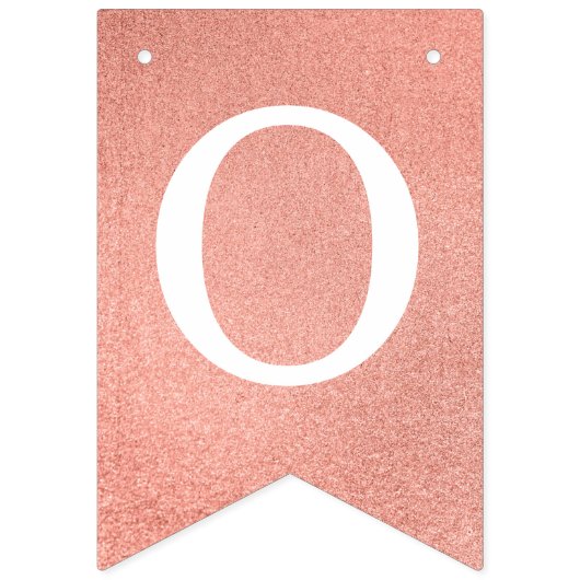 Bannière À Fanions Dieu Béni 6 Lettres Rose Gold Baptême Communion (Deuxième drapeau)