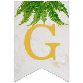 Bannière À Fanions Dieu Béni 7 Lettres Foliage Fern Baptême Communion (Deuxième drapeau)