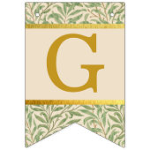 Bannière À Fanions Dieu Béni 7 Lettres Vert Feuilles Baptême Communio (Deuxième drapeau)