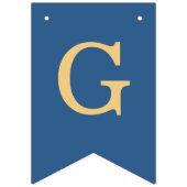 Bannière À Fanions Dieu Béni Garçon Bleu 7 Lettres Baptême Communion (Deuxième drapeau)