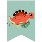 Bannière À Fanions Dino Party Cute Dinosaur fête d'anniversaire (Premier drapeau)