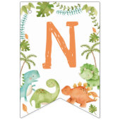 Bannière À Fanions Dinosaur 1er anniversaire (Troisième drapeau)