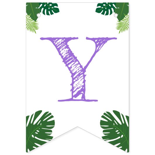 Bannière À Fanions Dinosaur 2e anniversaire pourpre Tyrannosaurus Rex (Deuxième drapeau)