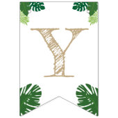 Bannière À Fanions Dinosaur 4e fête d'anniversaire Gold Tyrannosaurus (Deuxième drapeau)