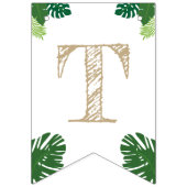 Bannière À Fanions Dinosaur 4e fête d'anniversaire Gold Tyrannosaurus (Premier drapeau)