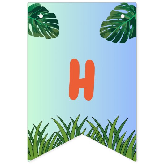 Bannière À Fanions Dinosaur fête d'anniversaire (Deuxième drapeau)