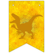 Bannière À Fanions Dinosaure multicolore masqué (Deuxième drapeau)