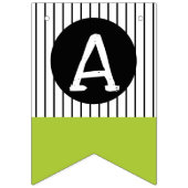 Bannière À Fanions Dinosaure vert Thème estomac et chompe vert noir (Troisième drapeau)