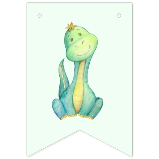 Bannière À Fanions Dinosaures bébé (Deuxième drapeau)