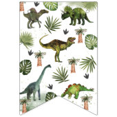 Bannière À Fanions Dinosaures cool Jurassiques Décoration d'anniversa (Premier drapeau)