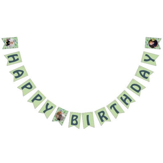 Bannière À Fanions Dinosaures jurassiques verts (Tout)