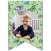 Bannière À Fanions Dinosaures jurassiques verts (Premier drapeau)