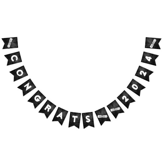 Bannière À Fanions Diplôme en cuir noir 2025 (Tout)