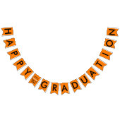 Bannière À Fanions Diplôme Orange Black Nom de l'école (Tout)